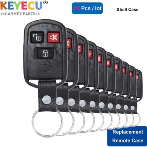 KEYECU 10 Pieces, Keyless Entry Remote Car Key Shell Case for Hyundai Elantra 2004 2005, Replacement Fob 3 Buttons - OSLOKA-230T