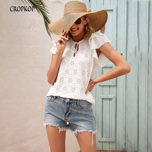 CROPKOP Black Blouses