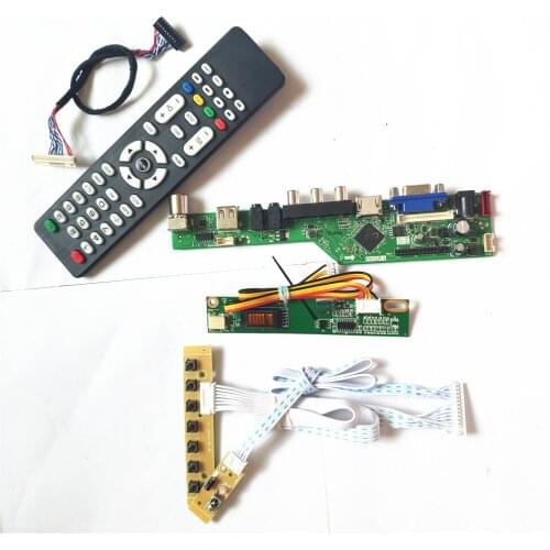 For LP141E2-A1 LP141E3-A1M1 VGA HDMI-Compatible AV USB 1CCFL 30Pin LVDS T.V56 controller board LCD Remote+Inverter+keyboard