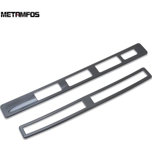 For Toyota Rush 2018 2019 2020 Carbon Fiber Rear Air Condition Vent Outlet Cover Decoration Trim Inner Accessories Car Styling