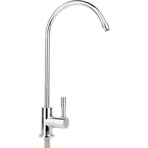 1pc 304 Stainless Steel Water Filter Faucet 1/4" 360 Degree Chrome Osmosis Drinking RO Finish Reverse Sink Faucets T