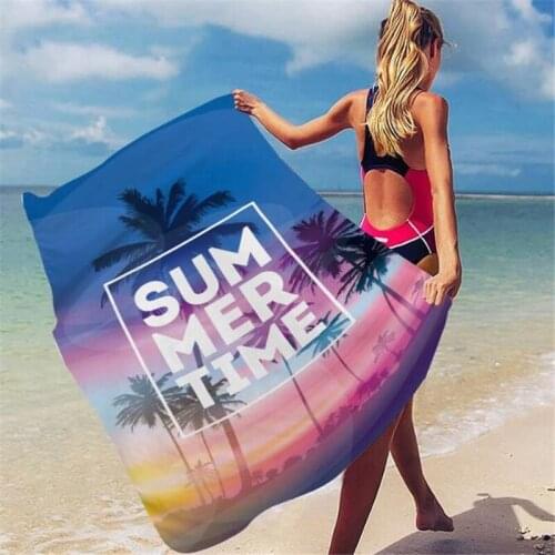 Hot Sale New Womens Lady Fast Drying Spa Magical Nightwear Creative Summer Printed Beach Robes Bath Wearable Towel Dress