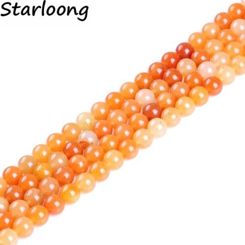 Natural Red Aventurine Stone Round Loose Ball Beads Pick Size 15" Strand 4 6 8 10 12 14MM for DIY Jewelry Making bracelet