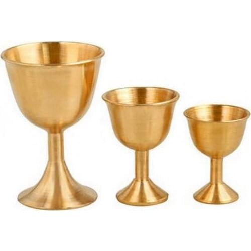 Brass Healthy Wine Cup Pure Copper Tableware Creative Craft Outdoor Bottle