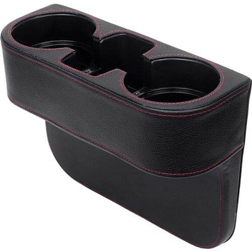LEEPEE PU Leather Car Storage Box Trash Can Car Seat Cup Holder Stowing Tidying Auto Drink Holder Phone Holder Stand Universal