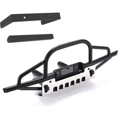 Metal Front Bumper For 1/10 RC Crawler Car Traxxas TRX4 Bronco Chevrolet K5 Defender Axial SCX10 III JEEP Parts