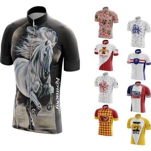 Men Lightweight Cycling Jersey 2021 Top Bike Sports Clothing Wear-Resistant and Cool Bicycle Shirt Round Neck
