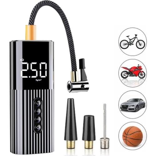 Inflatable Pump Mini Portable Air Compressor with LED Lighting 12V Tyre Inflator F19A