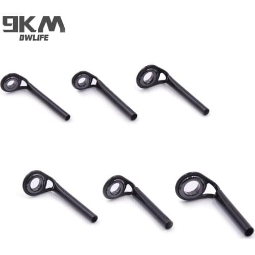 Fishing Rod Guides 5~10pcs MKT Fishing Rod Repair Kit Tip Top Guide Stainless Steel Ceramic Ring Saltwater Freshwater 1.2~2.0mm