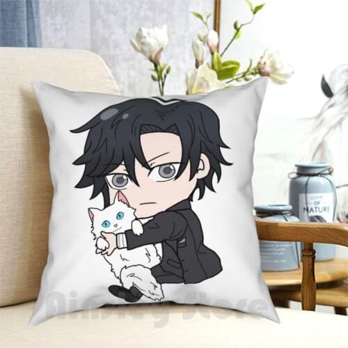 Jumin Chibi Pillow Case Printed Home Soft DIY Pillow cover App Games Mystic Messenger Jumin Han Korea