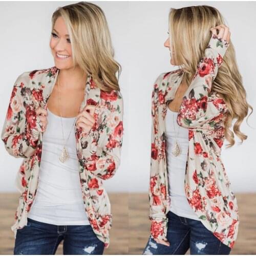 2019 Autumn Printing Flora Fashion Womens Coat Winter Outwear Slim Outwear Blazers Jacket Top Tunic cardigans