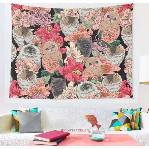 Because Cats tapestry Boho Mandala Tapestries Witchcraft Wall Tapestry Print Your Photo Hippie Wall Hanging Blanket Tapestry