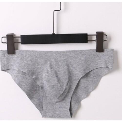 Sexy Men Modal Seamless U Convex Pouch Briefs Breathable G-string Thongs Low Rise Brief Underwear Sexy Men Gay Wear F11