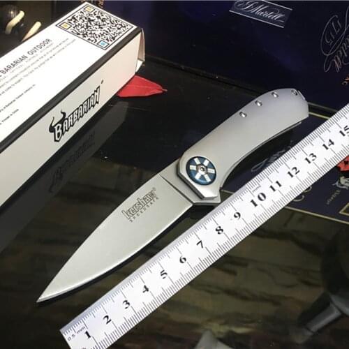 Kershaw 3871 Folding Pocket Knife 5CR13MOV Blade All Steel Handle Titanium Survival Knife Utility Knife Edc knife camping hunt