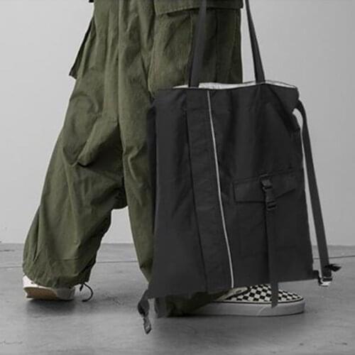 Korea Style Shoulder Bags Black Messenger Bags for Men Waterproof Oxford Male Female Big Capacity Crossbody Bags for Teenager