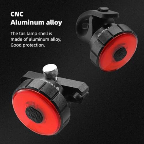 Bike Braking Intelligent Induction Taillight Usb Charging 7 Flash Mode Aluminium Alloy Waterproof Safety Bicycle Warning Light