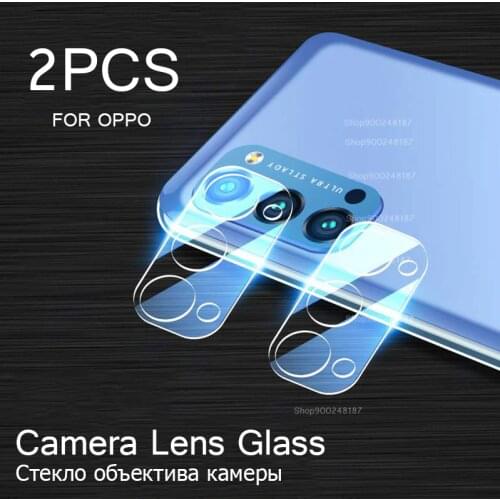 2 Pcs Protective Glass for Oppo A72 A92 A52 Camera Len Screen Protectors Glass on For A5 A9 2020 Tempered Glass Film Case Cover