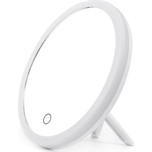 2021 LED Vanity Mirror Table Cosmetic Mirror With LED Touch Light Dressing Desktop Light Makeup Mirror Storage USB espejo de pie