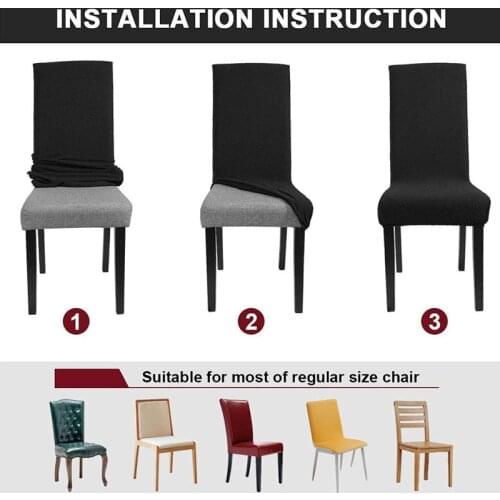 Jacquard Home Dining Chair Cover Spandex Elastic Stretch Chair Slipcover Case for Chairs with Back Kitchen Hotel Banquet