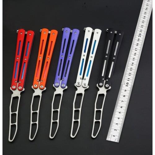 5 Colors 01 Bearing Butterfly Trainer Knife 440C Blade G10 Handle Outdoor Camping Hunting Knife Jilt Pocket Free-swinging Knife