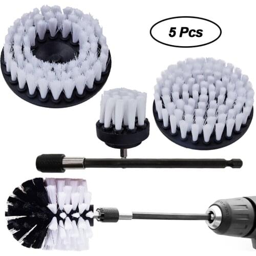 5Pcs/Set Power Scrubber Drill Brush Car Cleaning Brush For Glass Tire Wheel Rim Cleaning Detailing Brushes Car Cleaning Tools