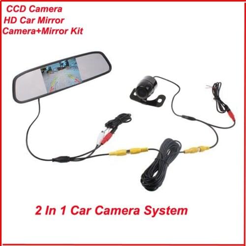 Promotion 4.3 Inch Color TFT LCD Car Rear View Monitor Auto Car Rear view Parking Monitor + 170 degree Car Reverse Backup Camera