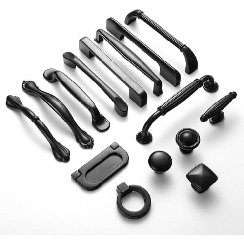 American Black Cabinet Handles for Furniture Cabinet Knobs and Pulls Handles Kitchen Handles Drawer Knobs Cabinet Pulls Cupboard