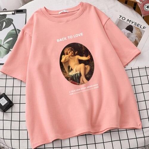 Back To Love Funny Women Vintage Tumblr Ulzzang T Shirts Camisetas De Mujer Anime Tops Tee Shirt Femme Roupas Femininas Vetement