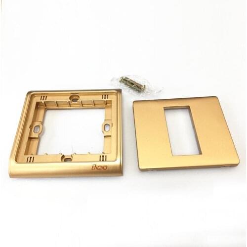 Lotus audio socket 2 RCA Jack panel 86X86MM Champagne color for DVD audio Power amplifier