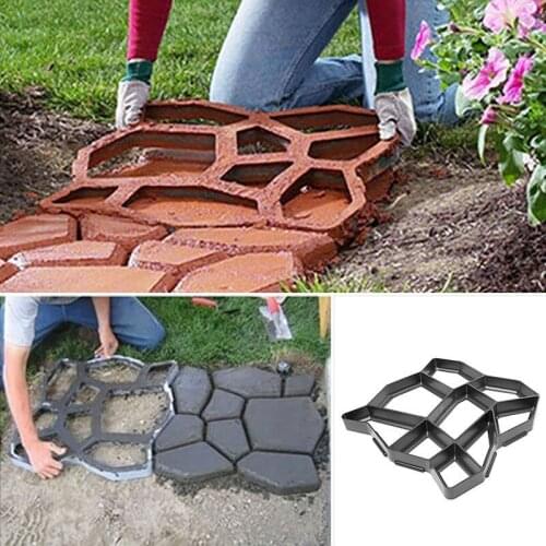 Floor Path Maker Mould Concrete Mold Reusable DIY Paving Durable for Garden Lawn can CSV