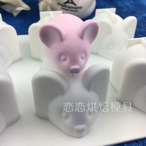 Rat Year 6 even mouse mouse mouse mousse silicone turn sugar chocolate mold pudding jelly mold ice cream scented wax mold