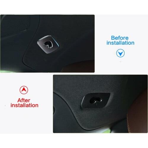 ABS Chrome Rear Trunk Ceiling Decorative Cover Trim 2pcs For Mercedes-Benz GLC200 GLC260 GLC300 2016