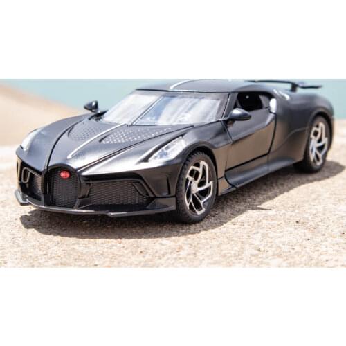 1/32 Bugatti La Voiture Noire Model Toy Sports Car Alloy Die Cast Pull Back Sound Light Supercar Toys Vehicle