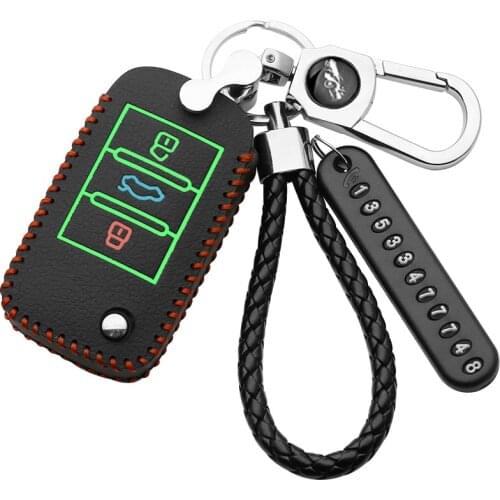 Hot Sale New Top Layer Leather Car Key Case Full Cover For Roewe RX5 MG3 MG5 MG6 MG7 MG ZS GT GS 350 360 750 W5 2017 Accessories