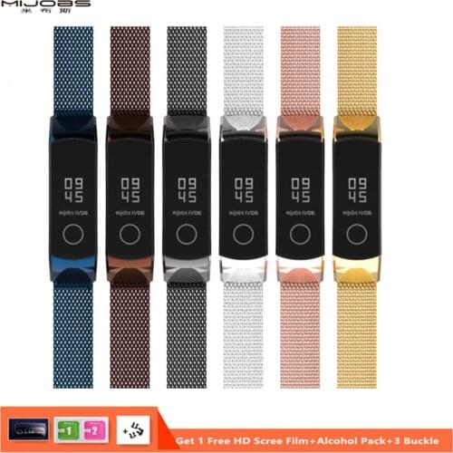 Mijobs Milan Metal Strap for Huawei Honor Band 4 Strap Wristbands Stainless Steel Bracelet Smart Accessories for Honor Band 4