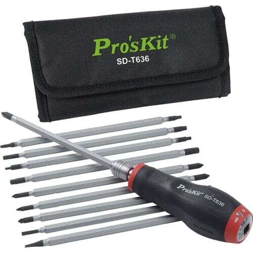 Proskit SD-T636 12-piece quick release torque screwdriver set hardware multi-function screwdriver tool screwdriver set