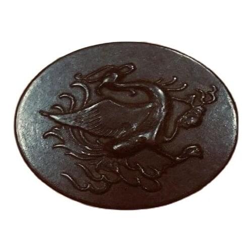 Jade ornaments, iron meteorite rosefinch god beast pendant, can absorb magnet liangzhu cultural relics