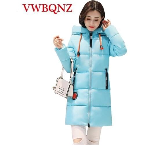 Women Winter Parka Hooded Jacket Warm Coat Plus Size Slim Medium length Cotton Outerwear Casual Student Jacket Basics Tops 3XL