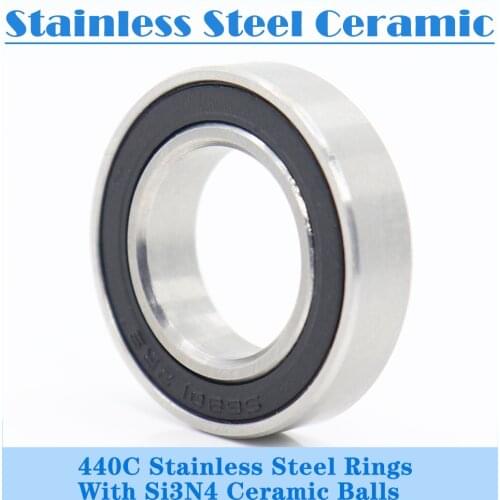 Bearings 6800 6801 6802 6803 ( 1 PC) 440C Stainless Steel Rings With Si3N4 Ceramic Balls Bearing S6800 S6801 S6802 S6803