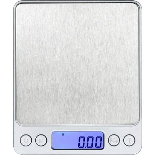 500/0.01g 3000g/0.1g LCD Display Food Baking Kitchen Scale Portable Stainless Steel Platform Jewelry Scale Cooking Tools Balance