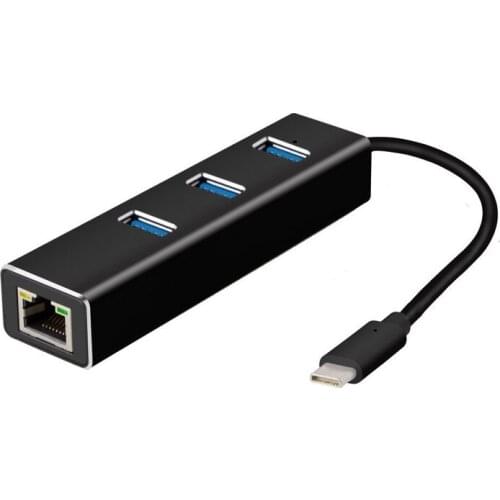 Best quality USB 3.0 to 10/100/1000 Gigabit Ethernet LAN Wired Network card USB 3.0 to RJ45 With 3 Port USB3.0 Hub