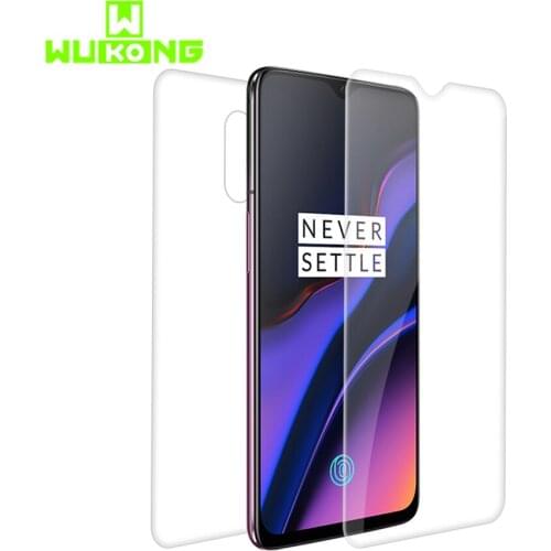 Wukong Transparent Front&Back Screen Protector For Oneplus 6T Full Edge Cover Nano Soft Hydrogel Invisible For Oneplus 6