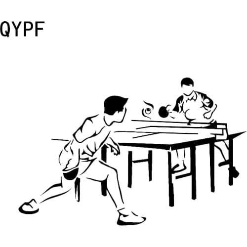 QYPF 16.5*10.7CM Ping Pong Sport Vinyl Decor Car Sticker Extreme Movement C16-1328