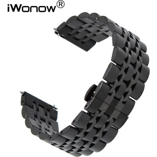 20mm Quick Release Stainless Steel Watchband for Samsung Gear S2 Classic R732 R735 Moto 360 2 42mm Men Watch Band Wrist Strap