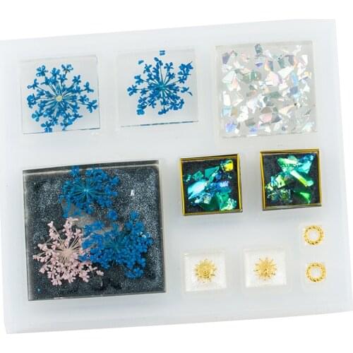 Handmade Silicone Molds Resin Mold Geometric Epoxy mold diy jewelry making mold UV Epoxy Resin Mold Jewelry Tools