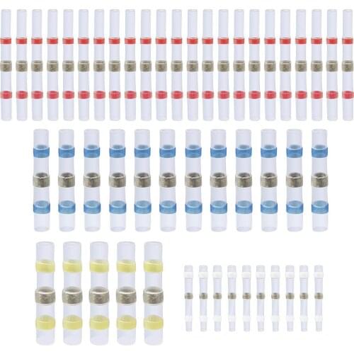 300-800pcs Waterproof Solder Seal Sleeve Splice Terminals Heat Shrink Electrical Wire Connector Butt Connectors Kit Assortment