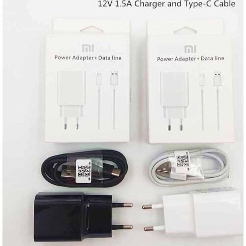 Original Xiaomi Redmi Note 8T Fast Charger QC3.0 EU Travel Wall Adapter Type C Cable For Mi CC9 E CC9 Pro 9T F1 F2 Redmi Note 9s