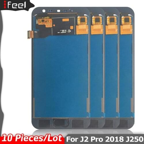 10 Pieces/Lot Adjust Brightness For SAMSUNG Galaxy J2 Pro 2018 J250 J250F J250DS LCD Display Touch Screen Digitizer Assembly
