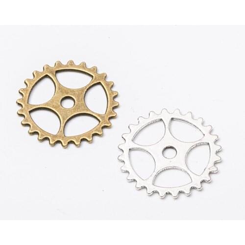 10pcs/lot Metal alloy Gears Mechanical Steampunk Cogs & Gears Pendant Bracelet Key chain DIY handmade jewelry making