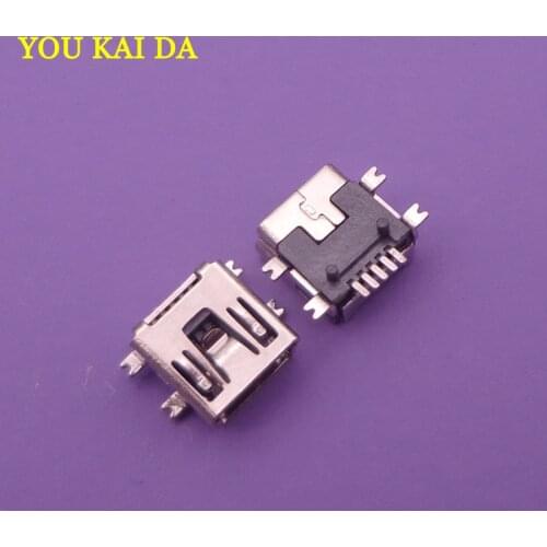 100pcs micro mini usb jack Free shipping Mini USB 2.0 connector B type 5pin SMT short body
